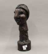After PABLO PICASSO, stylised bronze bust. 41 cm high.