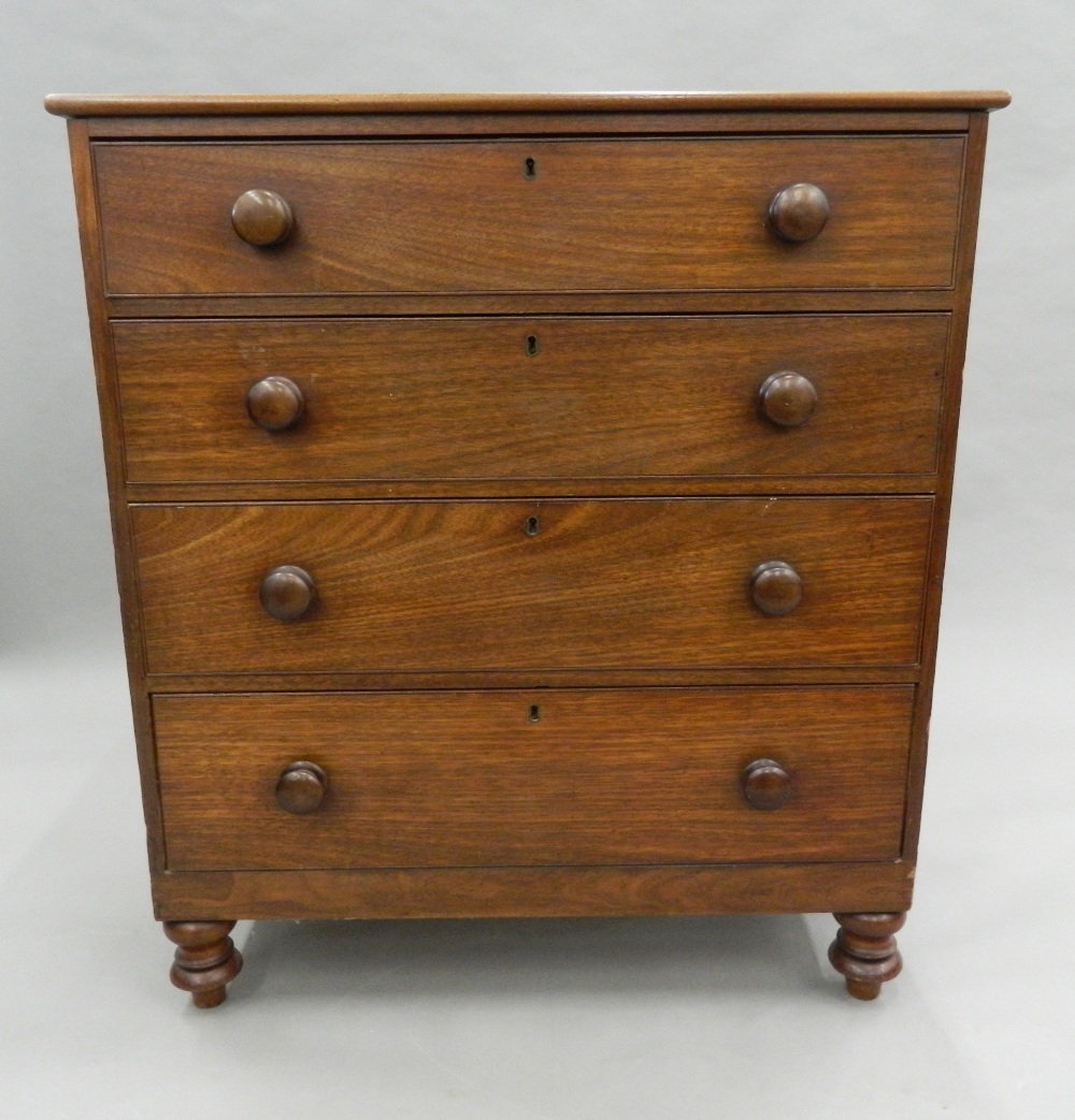 A Victorian mahogany chest of drawers. 95 cm wide. - Image 2 of 4