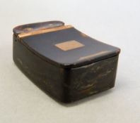 A Georgian tortoiseshell snuff box. 5.5 cm long, 3.5 cm wide.