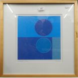 Abstract print, Midnight Moon, signed Annalisa, framed and glazed. 29 cm wide.