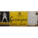 A Gascoigns Milking Machine enamel advertising sign. 35.5 x 14 cm.