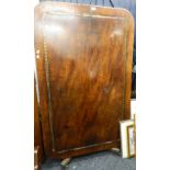 A 19th century brass inlaid mahogany breakfast table. 153.5 cm long.