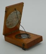 A 19th century cased sun dial and compass