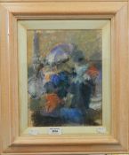 IMPRESSIONIST SCHOOL, Figure with an Umbrella, pastel, framed and glazed. 23 cm wide.