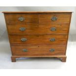 A 19th century mahogany chest of drawers. 118 cm wide.