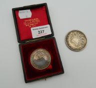 Two silver medallion coins.