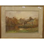 CYRIL WARD, Lakeside Cottage, watercolour, signed and dated 1894, framed and glazed. 53 x 35 cm.