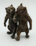 Two Austrian bronze bears. Each approximately 6.5 cm high.