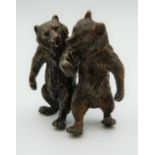 Two Austrian bronze bears. Each approximately 6.5 cm high.