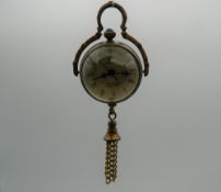 A pendant ball watch. 7.5 cm high.