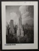 A print of the Chrysler Building, framed and glazed. 59 x 79 cm.