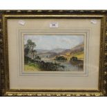 View of Rydal Mere, watercolour, indistinctly signed, framed and glazed. 27 x 17 cm.