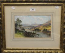 View of Rydal Mere, watercolour, indistinctly signed, framed and glazed. 27 x 17 cm.