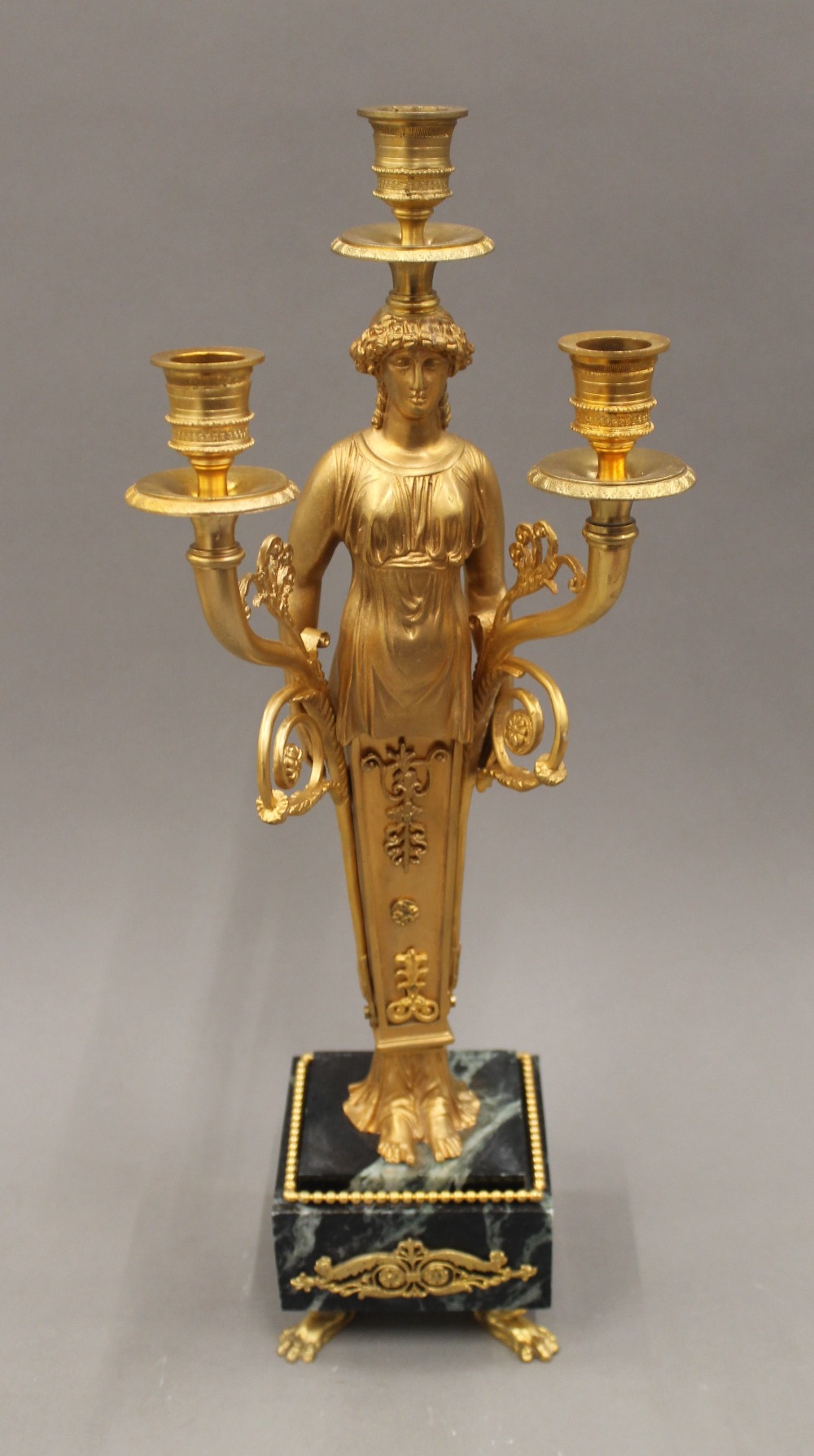 A pair of gilt figural candlesticks. 44.5 cm high. - Image 2 of 5