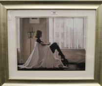 JACK VETTRIANO, In Thoughts of You, print, framed and glazed. 38.5 x 30 cm.