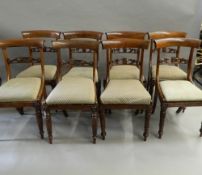 A 19th century harlequin set of eight mahogany dining chairs