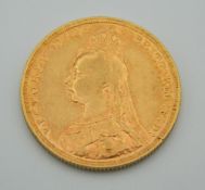 An 1892 Victoria Jubilee head sovereign