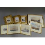A quantity of small framed watercolours, including a watercolour by JOHN SYER (1815-1885),