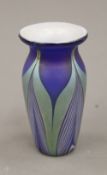 A small Art glass vase. 9 cm high.