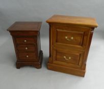 Two modern chests of drawers. The largest 83 cm high.