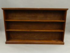 A late 19th/early 20th century mahogany and pine open bookcase.