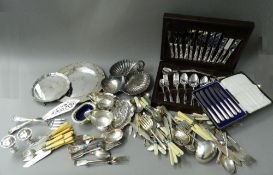 A quantity of silver plated ware