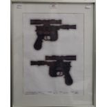 Star Wars Blaster, limited edition print, framed and glazed. 29.5 x 40 cm.