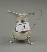 A silver cream jug. 8.5 cm high (2.