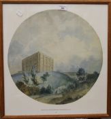 Norwich Castle, two prints, framed and glazed. 47 x 51 cm overall.