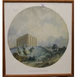 Norwich Castle, two prints, framed and glazed. 47 x 51 cm overall.
