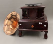 A gramophone. 38 cm wide.