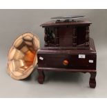 A gramophone. 38 cm wide.