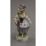 A Dresden porcelain figurine. 15.5 cm high.