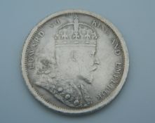 A 1904 Edward VII silver Straits Settlements $1 coin