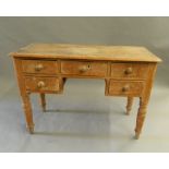 A Victorian pine desk. 105 cm wide.