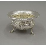 A George III silver footed bowl. 12 cm diameter (6.