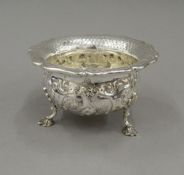 A George III silver footed bowl. 12 cm diameter (6.