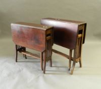 Two Victorian mahogany Sutherland tables. The largest 67 cm wide.