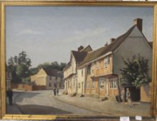 R E FORDHAM, Lavenham, oil on board, signed, framed. 59 x 44.5 cm.