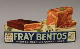 A Fray Bentos advertising show card. 36.5 cm wide.