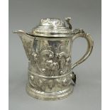 A Georgian silver tankard (adapted) - WITHDRAWN Hallmarked for Newcastle, date letter indistinct.