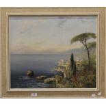JOSEF KUGLER SEN (born 1913) Austrian, View of the Amalfi Coast, oil on canvas, signed, framed.
