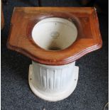 A Victorian J Taylor & Sons column toilet. 43 cm high.