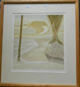 MICHAEL CARTER, "Frozen Hill", lithograph, numbered 3/8, and another "Harvest Storm", numbered 2/10,