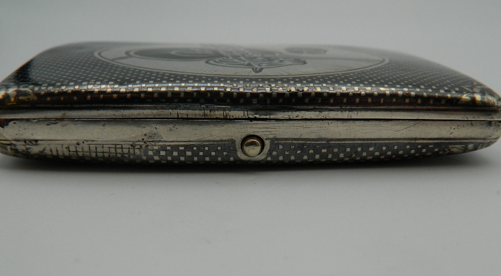A 19th century Ottoman niello decorated silver cigarette case Of hinged rectangular form, - Image 16 of 19