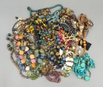 A large quantity of costume jewellery