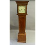 A 19th century oak cased 30-hour longcase clock, inscribed ''James Calver Woodbridge''. 184.