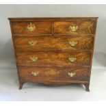 A 19th century mahogany chest of drawers. 108 cm wide.