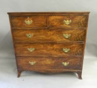 A 19th century mahogany chest of drawers. 108 cm wide.