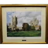 Ely Cathedral, print, framed and glazed. 60 x 47 cm.